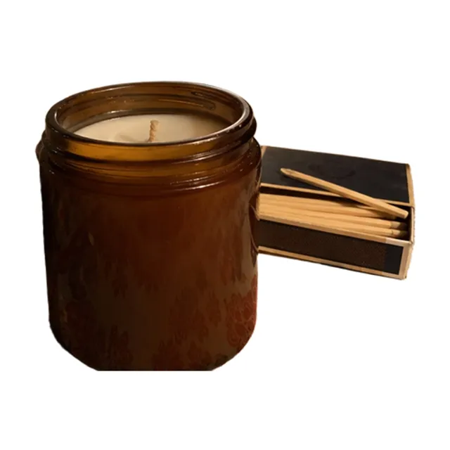 Candle on white